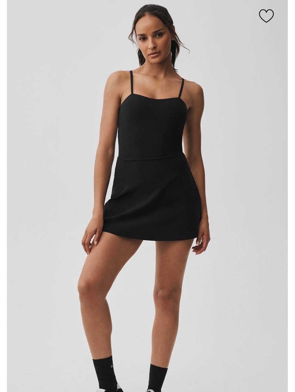 NWT Alo Yoga Alosoft Courtside Tennis Dress Skirt Black
